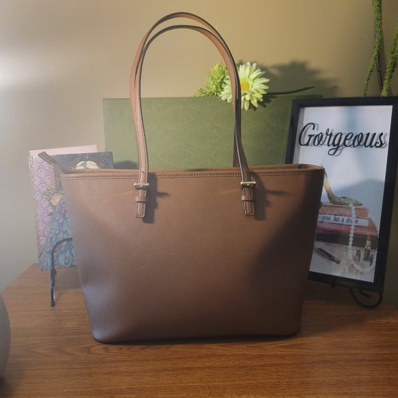 Michael Kors Jet Set Travel TZ Tote Leather & Wristlet Wallet - Picture 5 of 12